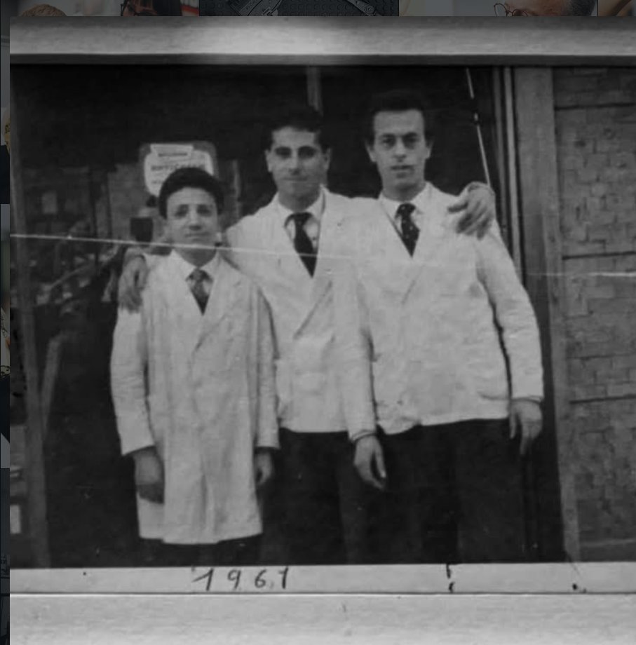 Franco con i colleghi barbieri, 1961